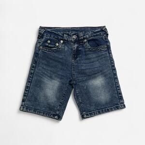 True Religion Denim Shorts Kids Medium Distressed Blue Classic